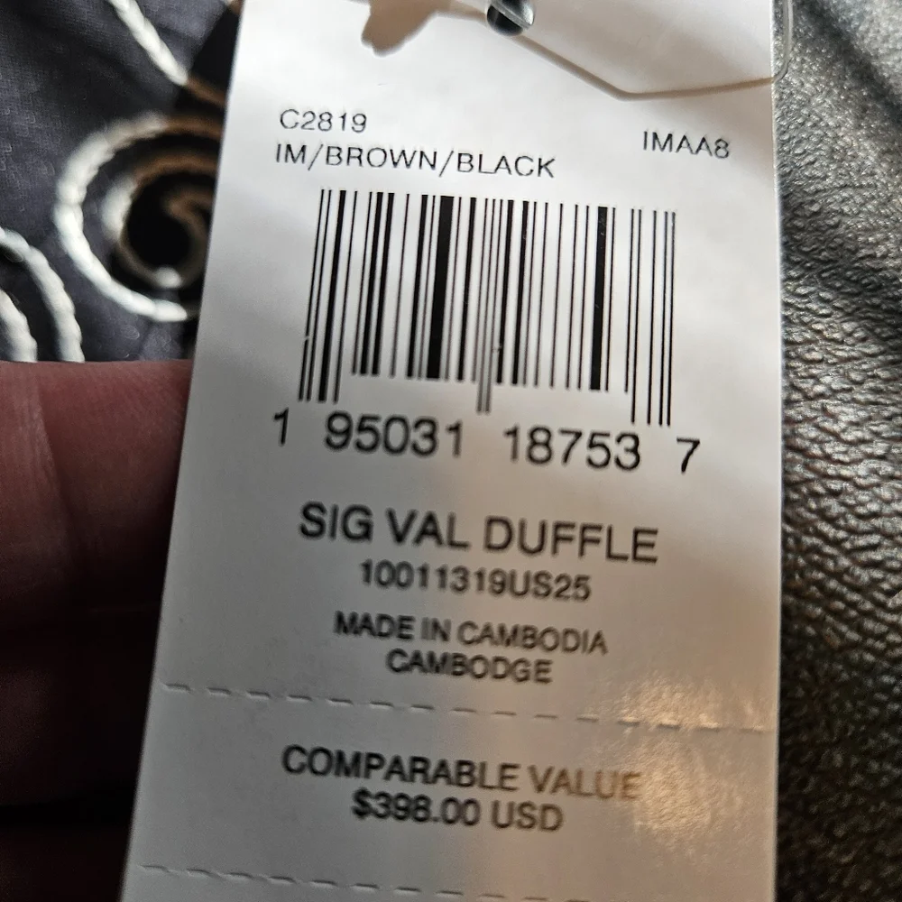 Coach Brown and Black Shoulder Val Duffle Bag - Picture 6 of 6